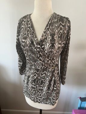 Calvin Klein Snake Print Wrap-Front